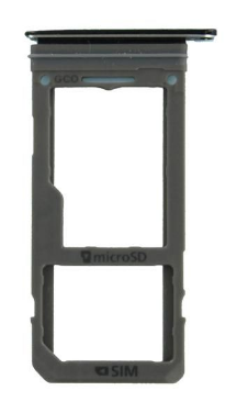 Sim + suporte para bandeja de cartão de memória preto Samsung Galaxy S8 - GH98-41131A