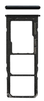 Sim + suporte para bandeja de cartão de memória preto Samsung Galaxy A50 - GH98-43922A