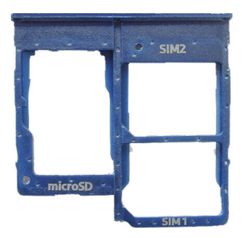Sim + suporte para bandeja de cartão de memória azul Samsung Galaxy A20e - GH98-44377C