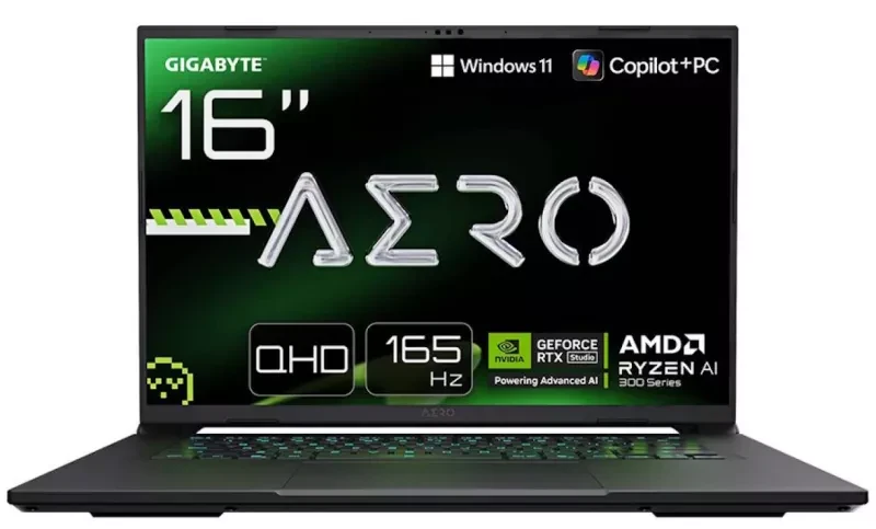 PORTÁTIL GIGABYTE - AMD Ryzen AI 9 HX 370 / Nvidia RTX 5070 8GB / 32GB DDR5 / 1TB SSD / 16" QHD+ / 165Hz / Windows 11 / Preto - AERO X16 2WHA3PTC64AH