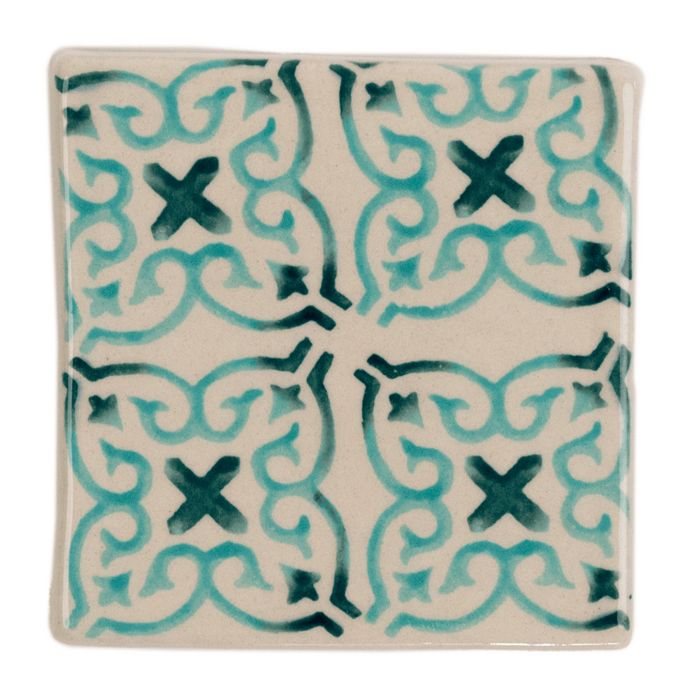 Azulejo em Cerâmica - Flor Verde