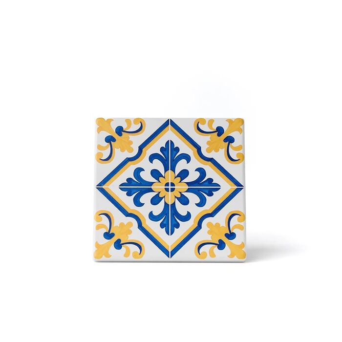 Azulejo Decorativo - Azulejos de Portugal - Base Amarelo