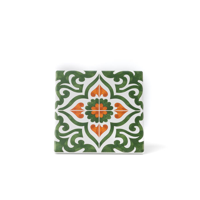Azulejo Decorativo - Azulejos de Portugal - Base Verde
