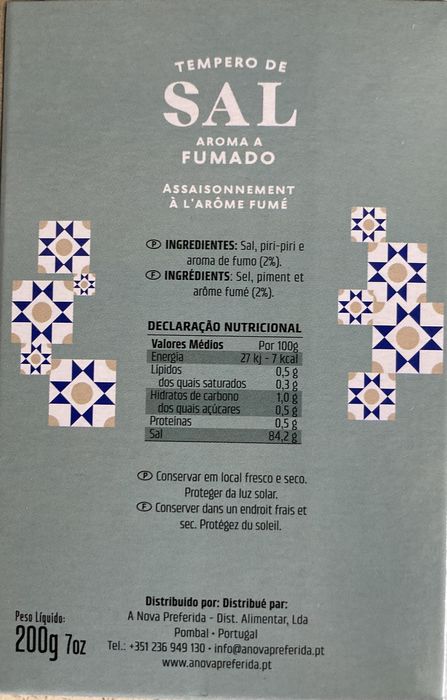 Tempero de Sal com Aroma a Fumado
