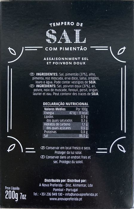 Pack de 5 Temperos de Sal com Pimentão