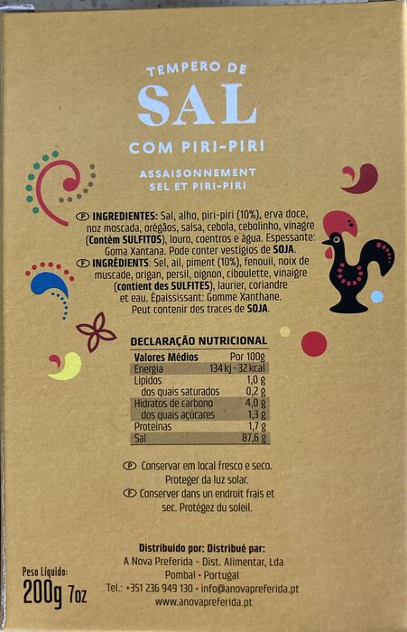 Tempero de Sal com Piri-piri