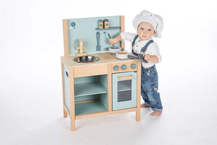 Cozinha de brincar em madeira - Verde 