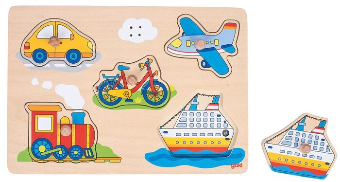 Puzzel com Sons de Meios de Transporte