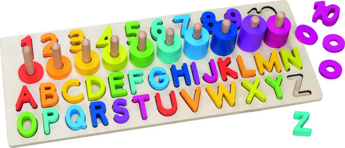 puzzle de encaixe alfanumerico