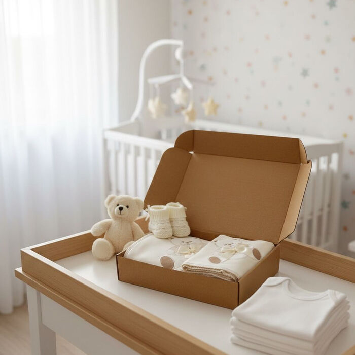 BabyBox - Urso com laço Bege