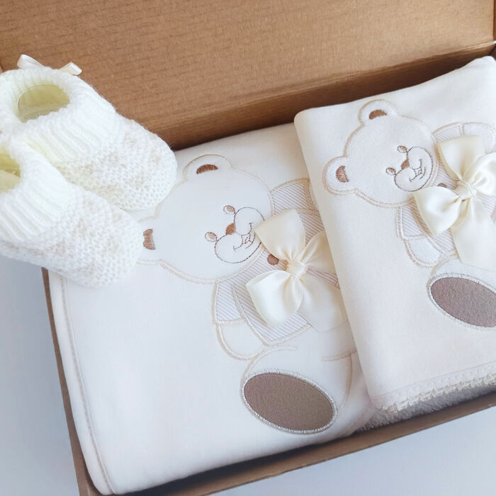 BabyBox - Urso com laço Bege