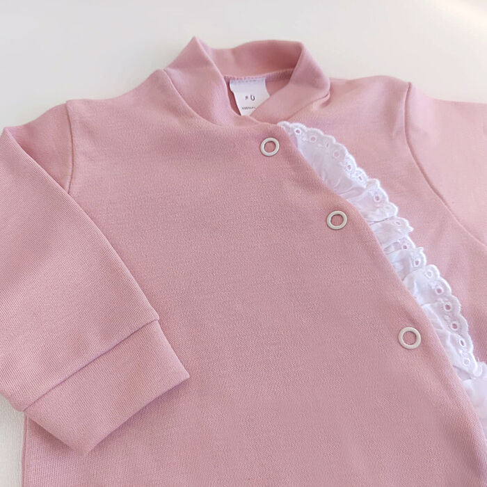 Babygrow Trespasse em Algodão Rosa - Cyra