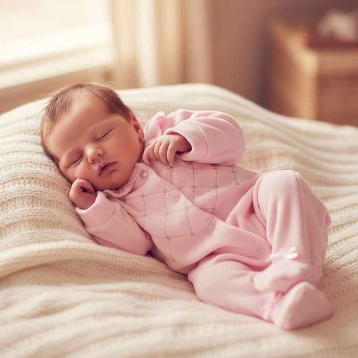 Babygrow de veludo  Rosa - Geométrico