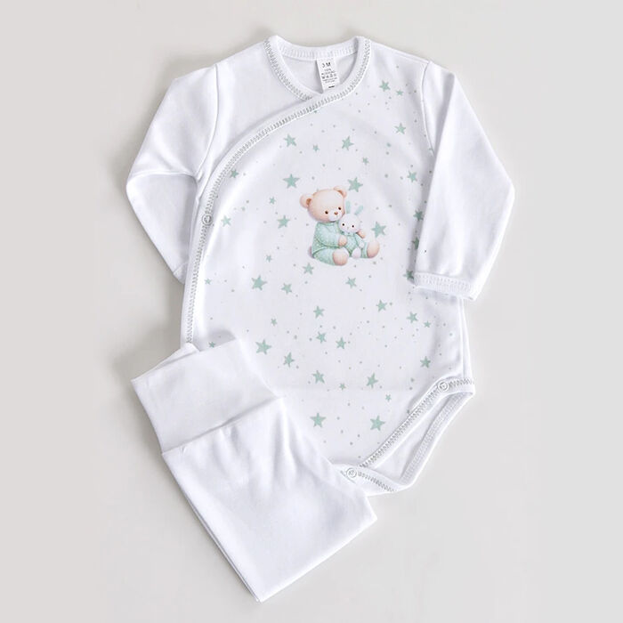 Body Trespasse com Calça sem Carda - Urso Estrelas