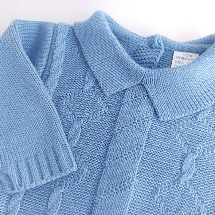 Conjunto em malha para Bebé Kai -  Cobalto