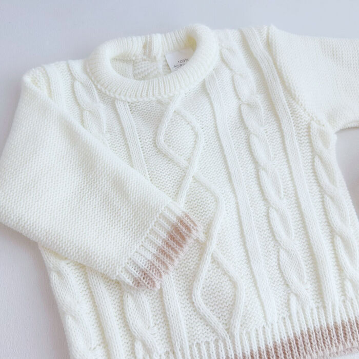 Conjunto em malha para Bebé Warm -  Pérola
