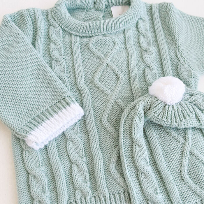 Conjunto em malha para Bebé Warm -  Verde