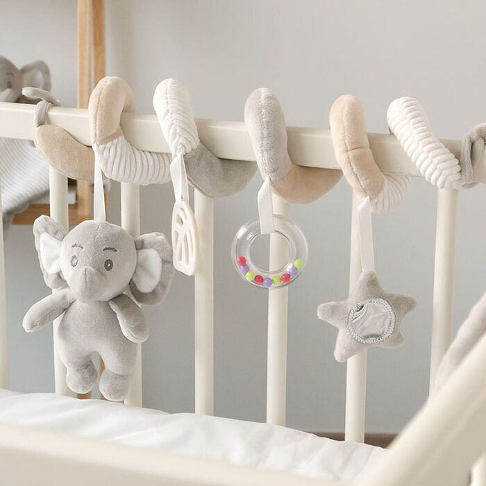 Espiral Peluche - Elefante cinza