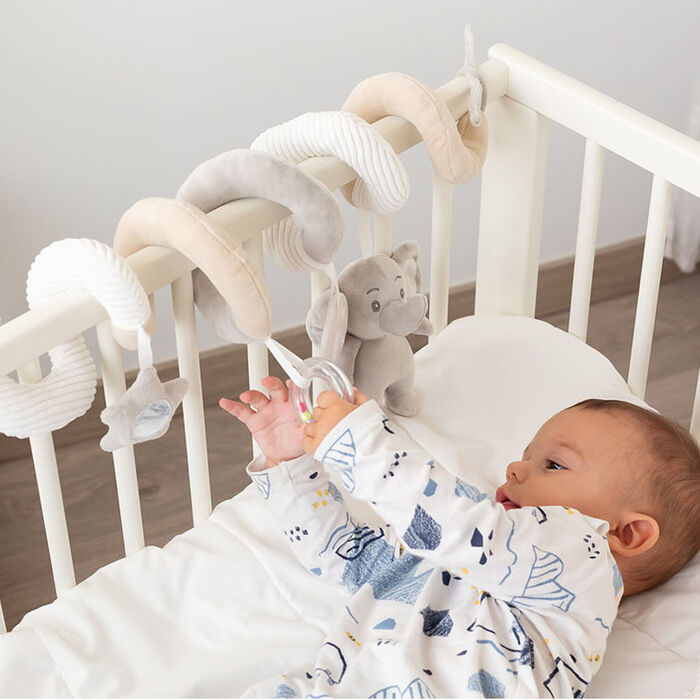 Espiral Peluche - Elefante cinza