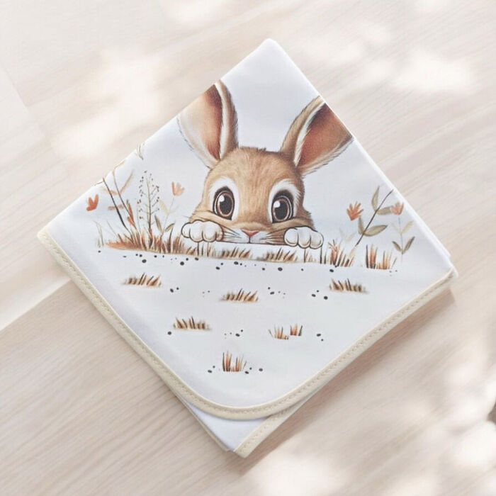 Fralda de pano - Coelho à espreita