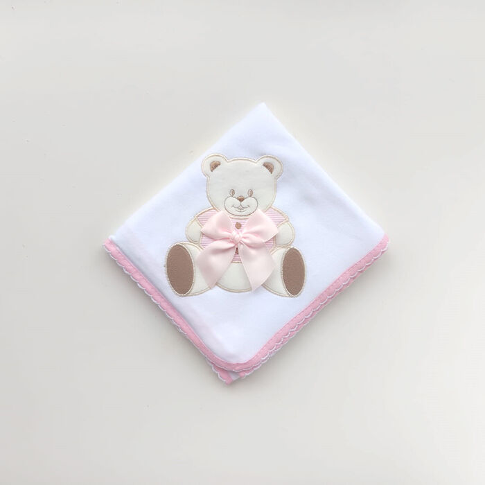 Fralda de pano - Urso com Laço