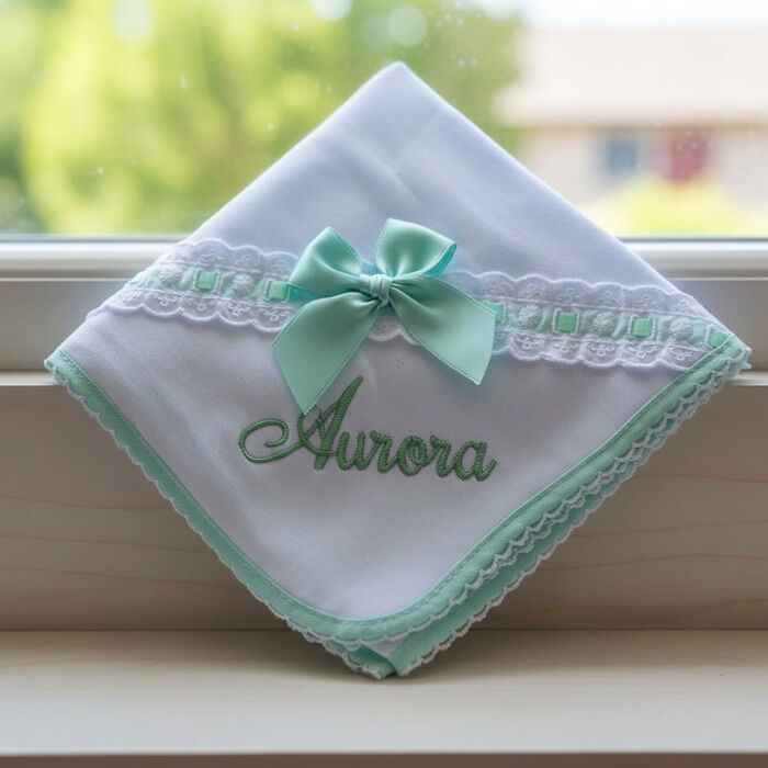 Fralda Laço para Bordar - Personalizada