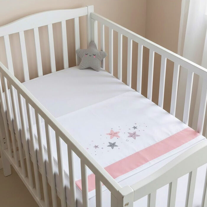 Jogo de Cama de Bebé em Algodão - Estrelinhas