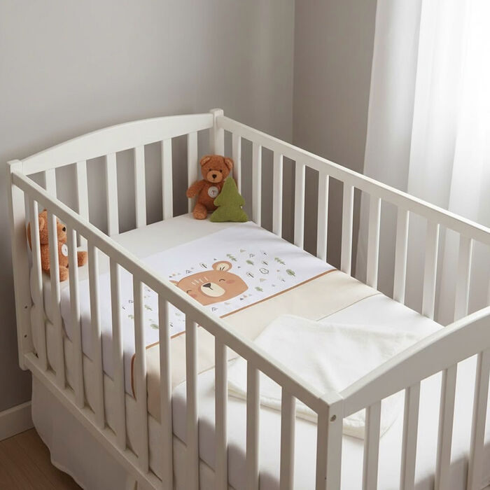 Jogo de Cama de Bebé em Algodão - Ursinho carinhoso