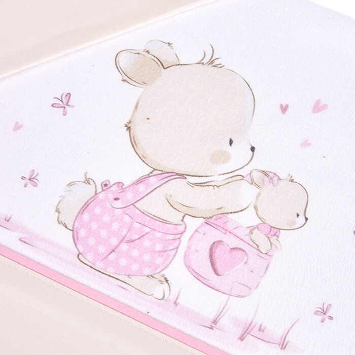 Jogo de Cama de Bebé em Flanela - Coelhinho na cesta