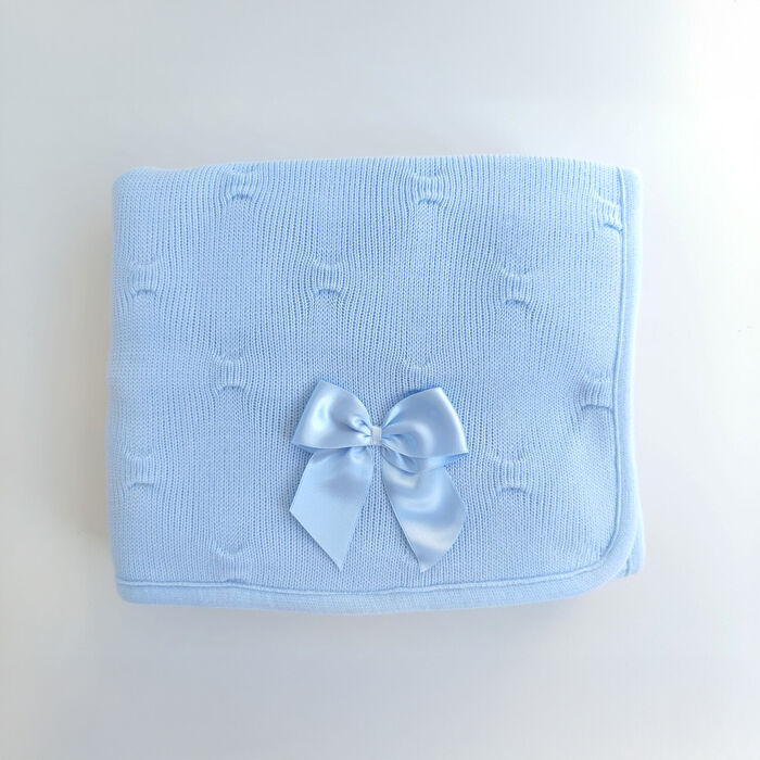 Manta Forrada para Bebé - Laçarote - Azul Bebé