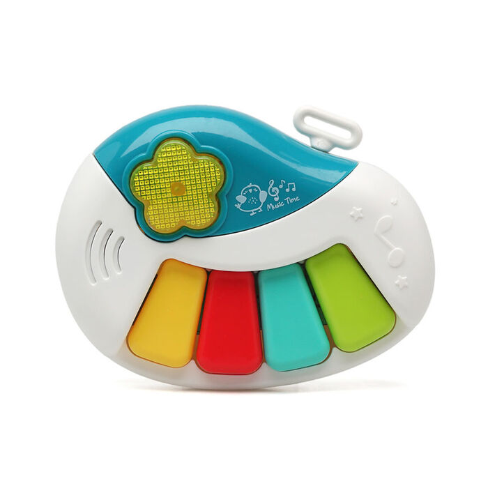 Piano musical com melodias e luzes