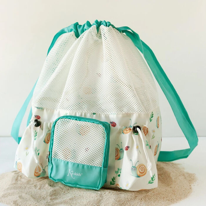 Saco de praia 10L - Caracóis - Bege