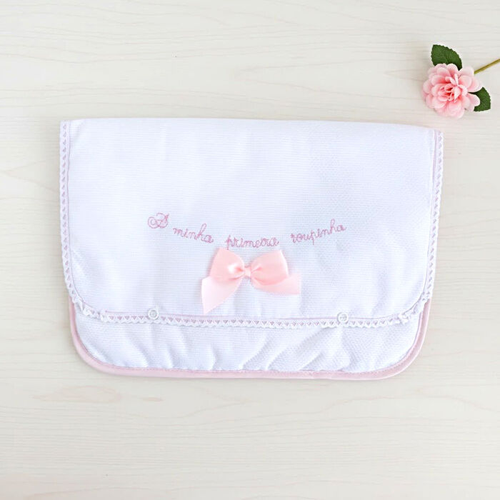 Bolsa - A minha primeira roupinha - Rosa