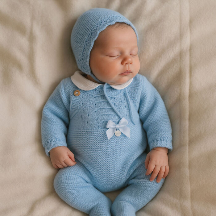 Saída de maternidade Little Bird - Azul bebé