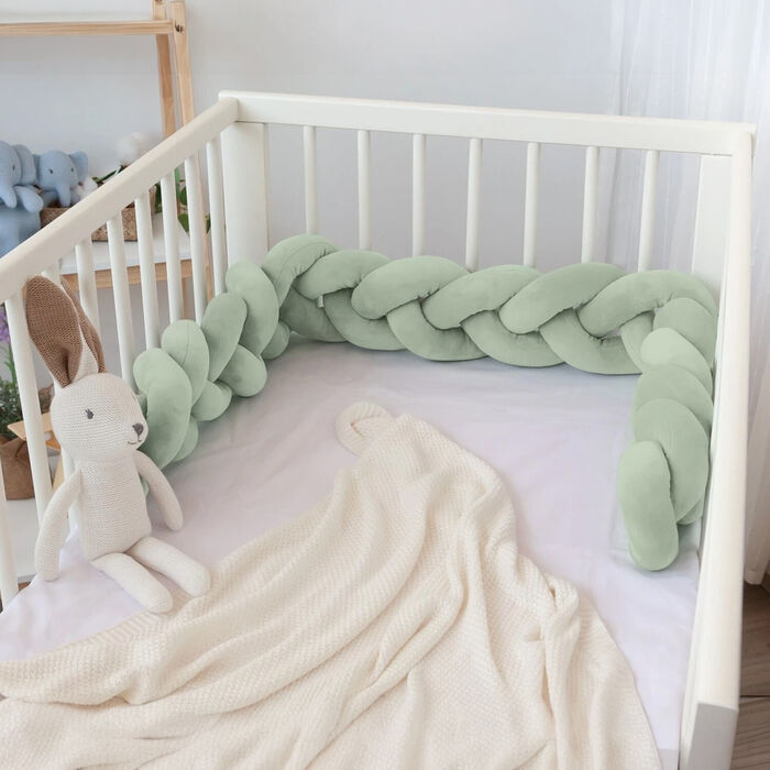 Trança Protetora ou decorativa para berço 150cm - Verde