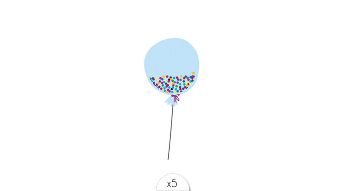 Blue ballon x5