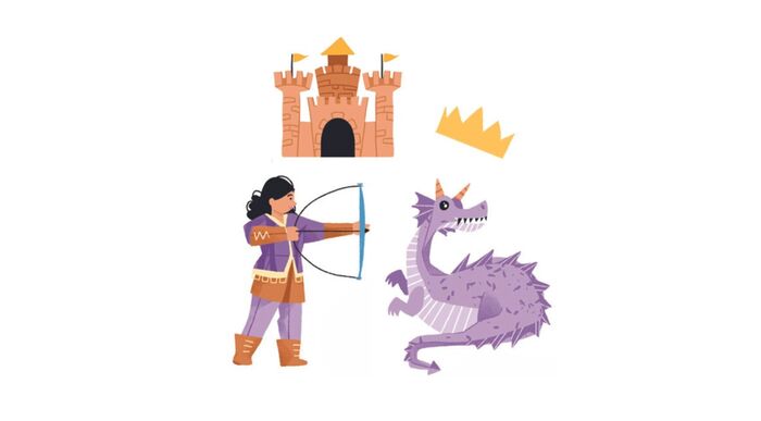The knight and the dragon x5
