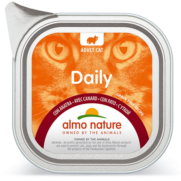 Almo Cat Daily - Pato (Terrina 100 Gr) - 8 Unid.