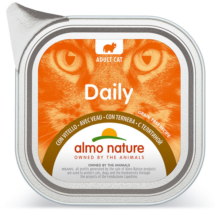 Almo Cat Daily - Vitela (Terrina 100 Gr) - 8 Unid.