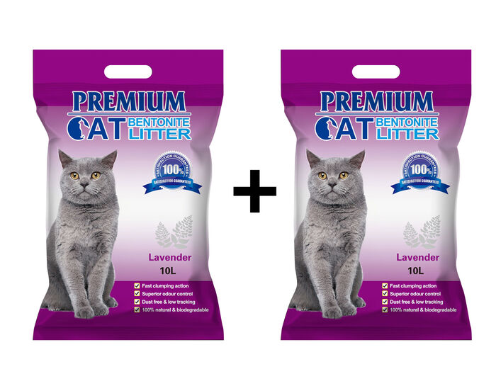 2 x Areia Bentonite Aglomerante Lavanda 10 L