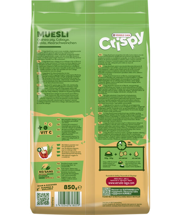 Crispy Muesli Guinea Pigs 20 Kg