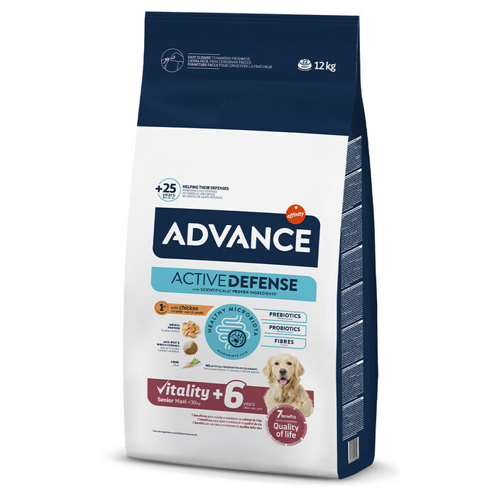 Adv Cão Maxi Senior Vitality Frango & Arroz 12 Kg