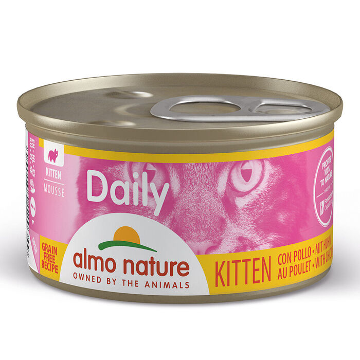 Almo Cat Daily - Kitten Frango (Lata 85 Gr) - 24 Un.