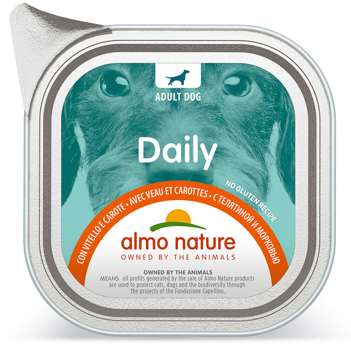 Almo Dog Daily - Vitela E Cenoura (Terrina 100 Gr) - 32 Un.