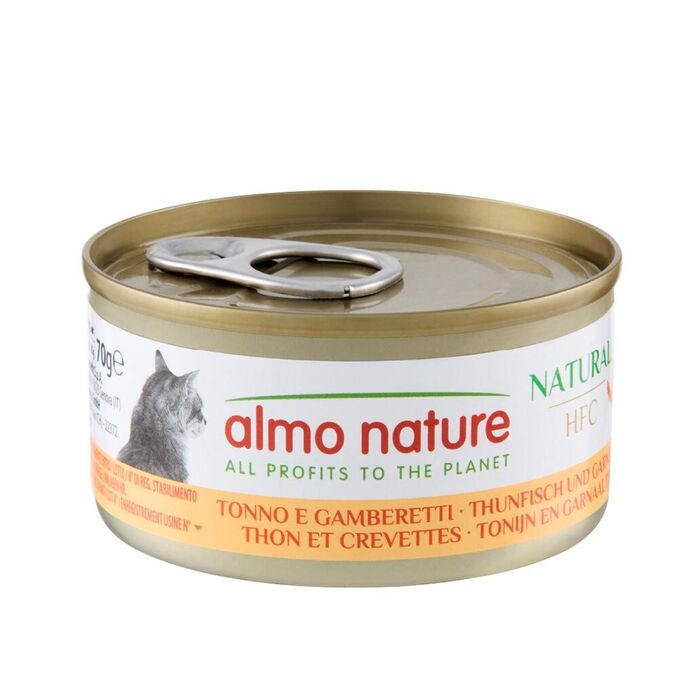 Hfc Cat Natural - Atum E Camaroes (Lata 70 Gr) - 6 Unid.