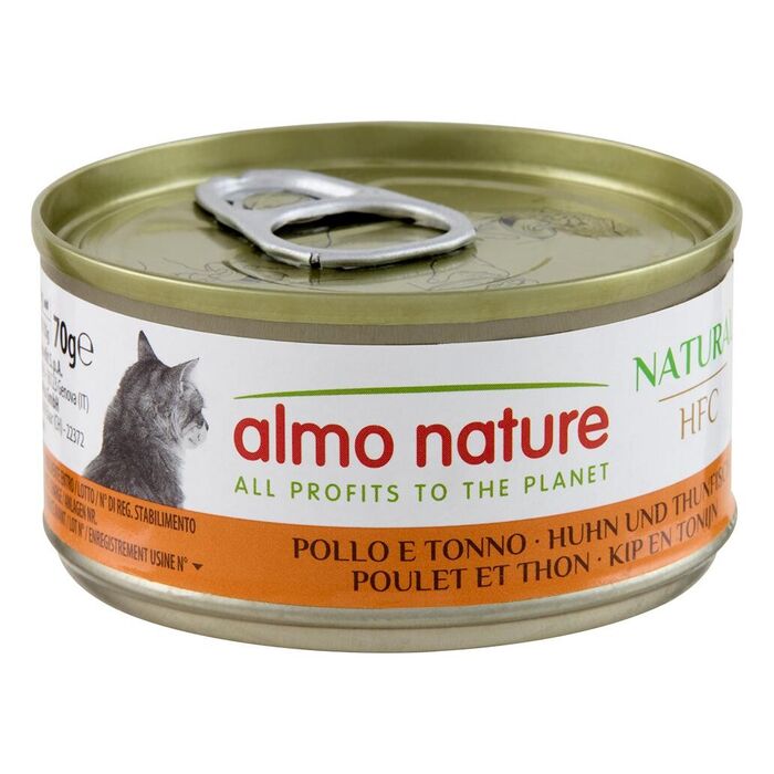 Hfc Cat Natural - Frango E Atum (Lata 70 Gr) - 6 Unid.