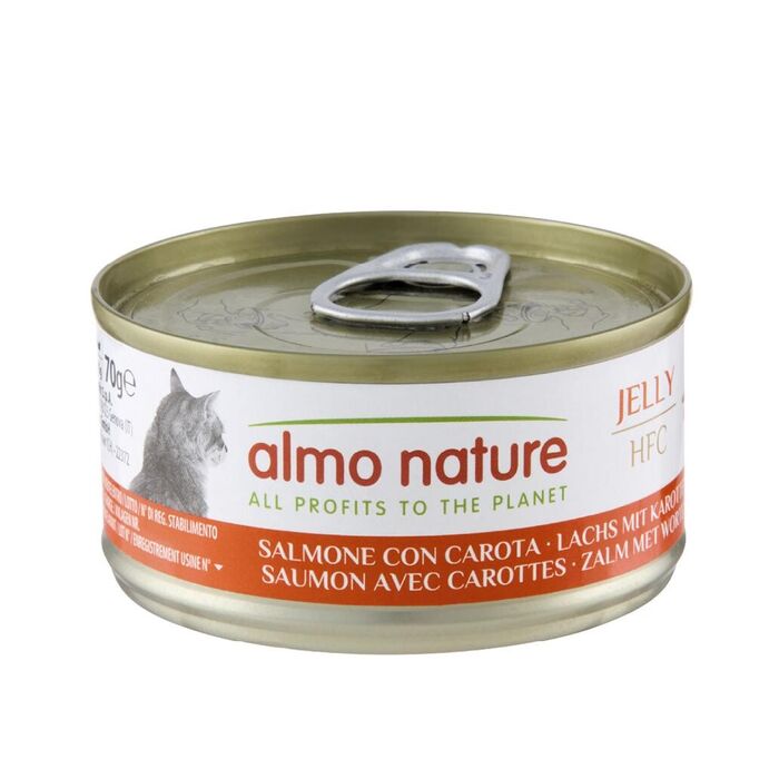 Hfc Cat Jelly - Salmao E Cenoura (Lata 70 Gr) - 6 Unid.
