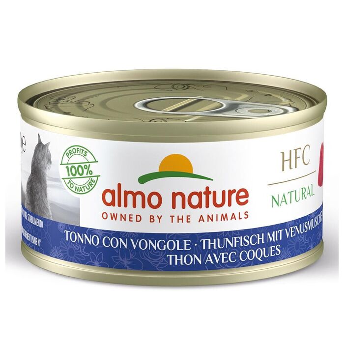 Hfc Cat Natural - Atum E Ameijoa (Lata 70 Gr) - 6 Unid.