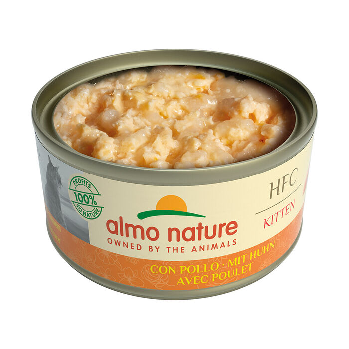 Hfc Cat Natural - Kitten - Frango (Lata 70 Gr) - 6 Unid.