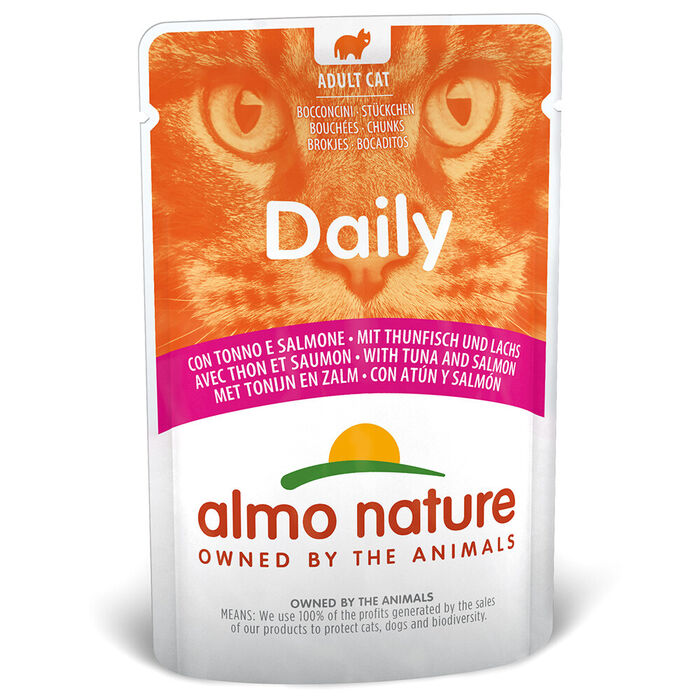 Almo Cat Daily - Atum E Salmao (Saqueta 70 Gr) - 30 Unid.